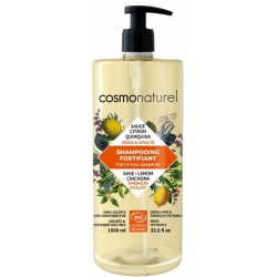 Cosmo Naturel Shampooing fortifiant - 1 Litre shampoing bio quinquina sauge citron ortie les copines bio