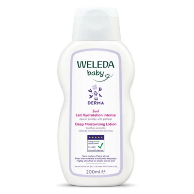 Weleda Lait corporel Bébé Derma sans parfum 200ml les copines bio