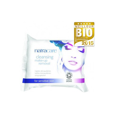 Natracare 20 Lingettes demaquillantes 200gr cosmétique bio les copines bio
