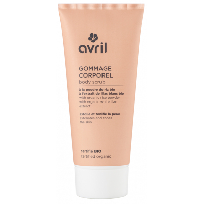 Avril Cosmétique Gommage corporel poudre de riz extrait de lilas 200 ml soin bio les copines