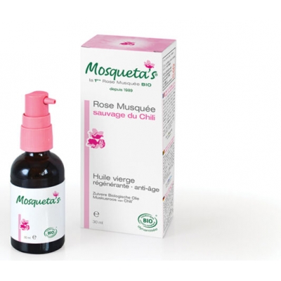 Mosqueta's Huile extra vierge bio de Rose musquée - 30 ml rosier muscat Les copines bio