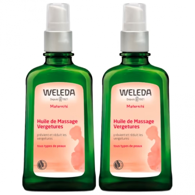 Weleda Lot de 2 Huiles de massage contre les vergétures 2 x 100 ml les copines bio
