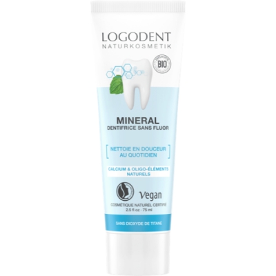 Logona Dentifrice minéral 75ml sans fluor synthétique Logodent, dentifrice bio les copines bio