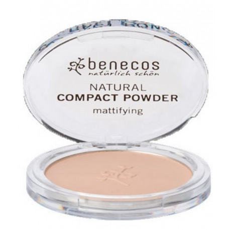 Benecos Poudre compacte Sand SABLE 9 gr maquillage bio et minéral du teint les copines bio