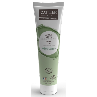 Cattier Argile verte Montmorillonite Illite Prête à l'Emploi Tube 400 g les copines bio cosmetique bio