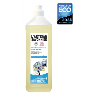 L'artisan savonnier Liquide Vaisselle Concentré au Calendula 500 ml Les Copines Bio Hygiène bio