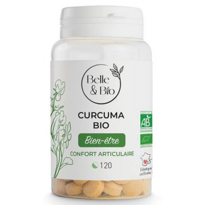 Belle et Bio Curcuma Pipérine Bio 120 comprimés santé articulaire les copines bio