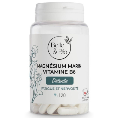 Belle et Bio Magnésium Marin Vitamine B6 120 gélules équilibre nerveux Les copines bio