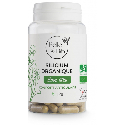Belle et bio silicium organique 120 gélules végétales oligo-element anti-carence peau cheveux ongles les copines bio
