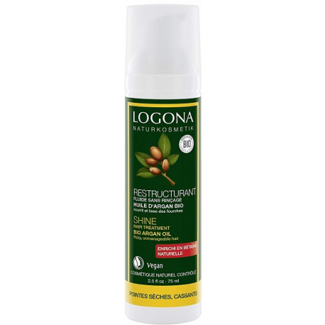 Logona Fluide brillance spécial pointes Argan 75ml soin capillaire bio