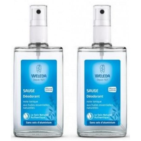 Duo Déodorant spray à la sauge 2x100ml weleda les copines bio