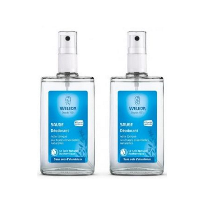 Weleda Duo Déodorant spray à la sauge 2x100ml déodorant bio les copines bio