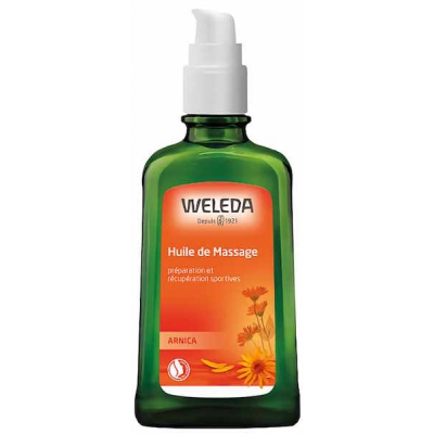 Weleda Huile de massage à l'Arnica 100 ml - avec pompe spray relaxation récupération les copines bio