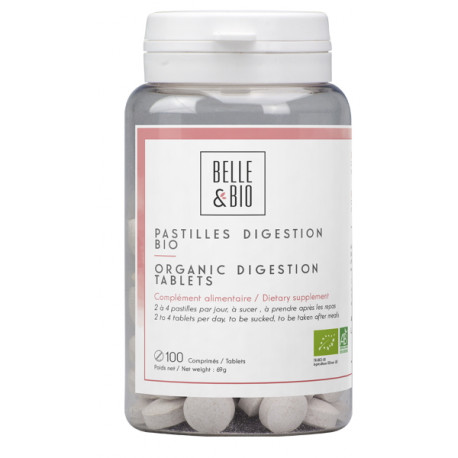 Belle et bio 100 Pastilles Digestion aux Huiles essentielles citron basilic genévrier les copines bio