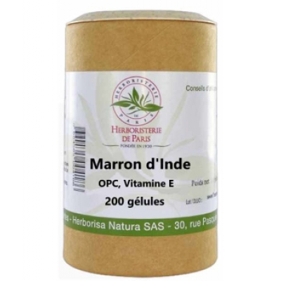 Herboristerie de paris Marronnier d'Inde OPC Vitamine E 200 Gélules  jambes légères les copines bio