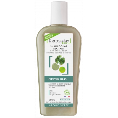 Dermaclay Shampooing Cheveux Gras 250ml Les copines bio