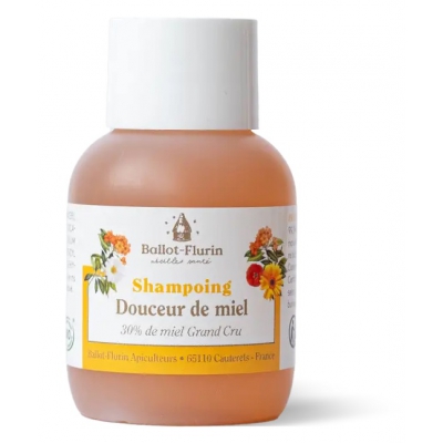 Ballot Flurin Shampoing douceur de miel 30% de miel Grand cru 50 ml Les Copines Bio Hygiène bio
