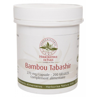 Herboristerie de Paris Bambou Tabashir 200 gélules silicium silice Les copines bio
