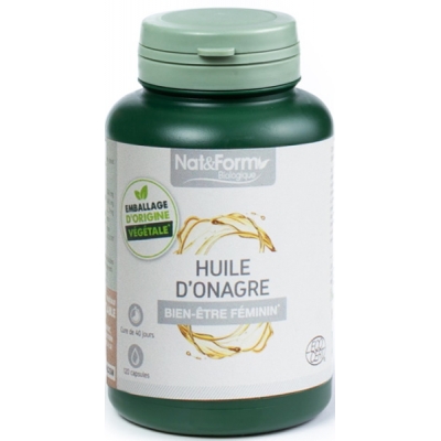 Nat et Form Huile d'onagre Bio 120 capsules acides gras essentiels oméga 6 Les copines bio