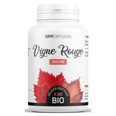 GPH Diffusion Vigne Rouge Bio 250 mg 200 gélules végétales vitis vinifera bio Les copines bio