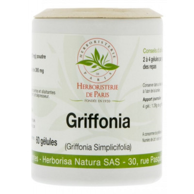 Herboristerie de paris Griffonia simplicifolia fruit 320mg 60 Gélules végétales 5-htp 5 hydroxytryptophane
