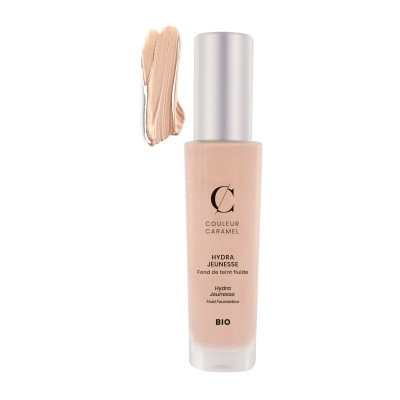 Couleur Caramel Fond de teint fluide Hydra Jeunesse No 21 -  Porcelaine 30 ml Maquillage bio Les Copines Bio.