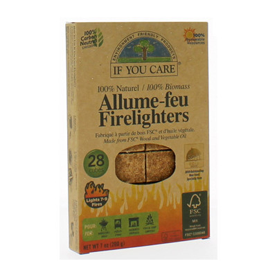If You Care Allume feu 100% naturel 28 cubes pour barbecue Les Copines Bio