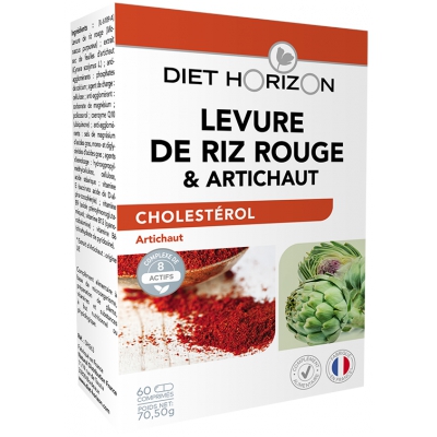 Diet Horizon Levure de Riz rouge artichaut coenzyme q10 60 comprimés Les Copines Bio Santé bio