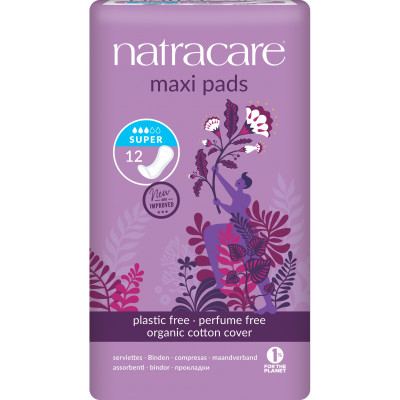 Serviette périodique super Natracre x12 serviettes hygiéniques Maxi pads Les copines bio