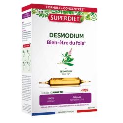Super Diet Desmodium Bien être du Foie 20 Ampoules de 15ml fonctions hépatiques les copines bio