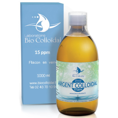 Bio Colloidal Argent Colloïdal 15ppm 1 litre argent ionisé oligo element les copines bio