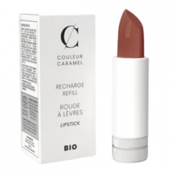 Couleur Caramel Recharge Rouge à lèvres satiné No 211 Brun nude maquillage teint naturel Les copines bio