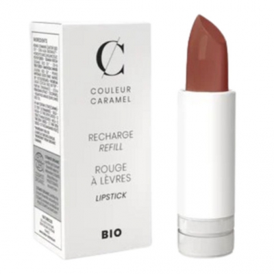 Couleur Caramel Recharge Rouge à lèvres satiné No 211 Brun nude maquillage teint naturel Les copines bio