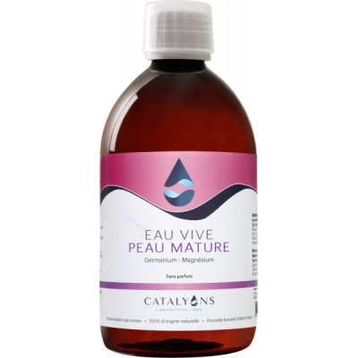 Catalyons Eau vive Peaux Matures Recharge de 500 ml germanium magnésium chlorophylle Les copines bio