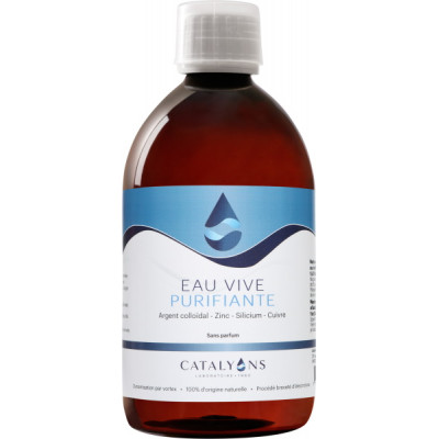 Catalyons Eau vive Purifiante Recharge de 500 ml zinc cuivre argent silicium Les copines bio