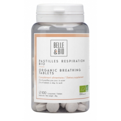 Belle et Bio 100 Pastilles Respiration aux Huiles essentielles  100 pastilles complément alimentaire Les Copines Bio