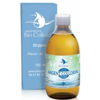 Bio Colloidal Laboratoire Argent Colloïdal 10 PPM 500ml produit à usage cosmétique et externe Les Copines Bio