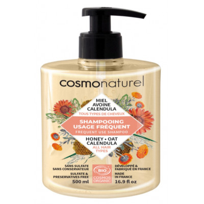 Cosmo Naturel Shampooing usage frequent 500 ml les copines bio