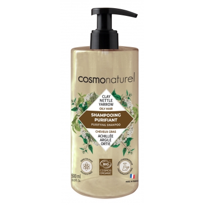 Shampooing purifiant argile ortie achillée 500 ml spécial cheveux gras Les copines bio