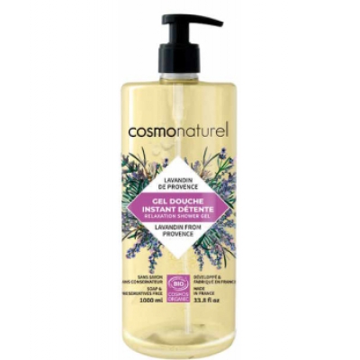 Cosmo Naturel Gel douche Instant Détente Lavandin de Provence 1 litre bain douche bio lavandin romarin les copines bio