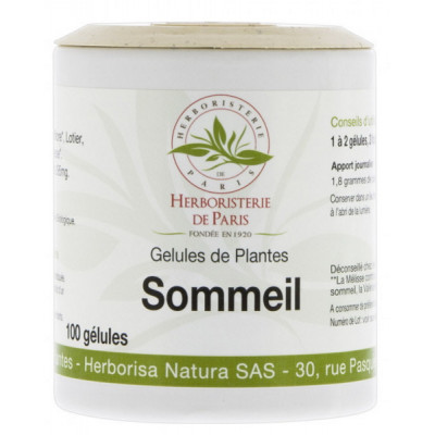 Herboristerie de Paris Sommeil Action 5 Plantes 100 gélules  5 plantes relaxantes destressantes rhodiola les copines bio