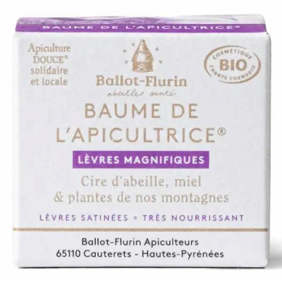 Ballot Flurin Baume de l'Apicultrice Lèvres Magnifiques 15ml produit de soins des lèvres Les copines bio