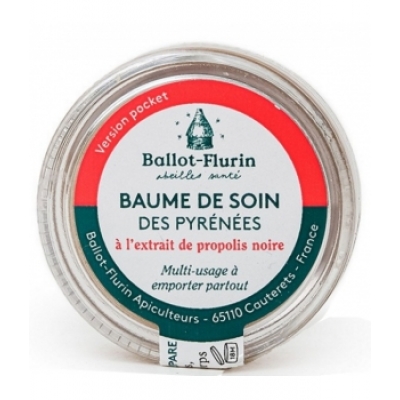 Ballot Flurin Baume de soin des Pyrénées version pocket  7ml produit de soin pour les lèvres Les Copines Bio
