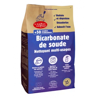 Droguerie Ecologique Bicarbonate de soude technique 500gr produit de nettoyage pour la maison Les Copines Bio
