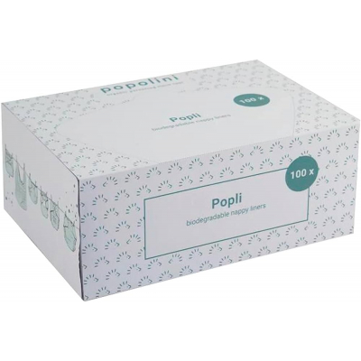 Popolini Boite Popli voiles de protection en Viscose à jeter pour couches lavables x100 feuilles produit d'hygiène pour le chang