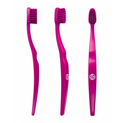 Bio Brush Brosse à dents medium souple écologique enfant ROSE x1 produit accessoire d'hygiène bucco-dentaire Les Copines Bio
