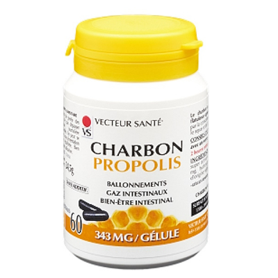 Vecteur Sante Charbon Propolis 60 gélules complément alimentaire les copines bio aide la digestion