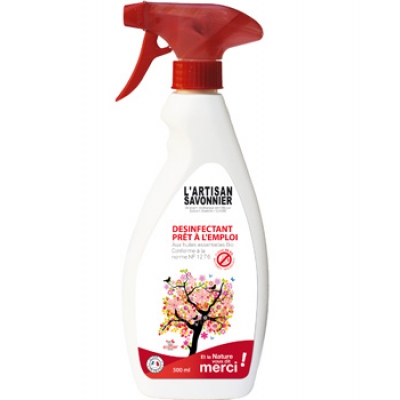L Artisan Savonnier Entretien Désinfectant prêt à l'emploi 500ml produit d'entretien de la maison Les Copines Bio