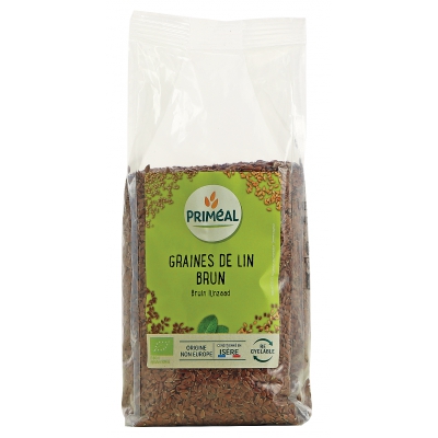 Primeal Graines de lin brun  500g produit d'alimentation Les Copines Bio