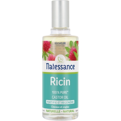 Natessance Huile de Ricin Cheveux et Ongles naturelle  50ml produit de soin pour le corps Les Copines Bio
